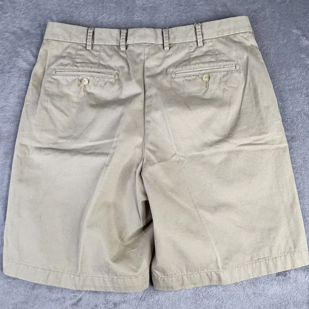 Peter Millar Shorts Mens 35 Khaki Flat Front Classic‎ Golf Chino Casual Peru